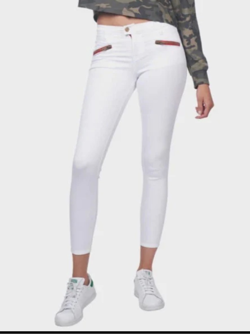 NWOT Etienne Marcel Skinny Jeans with Red Zip Accent